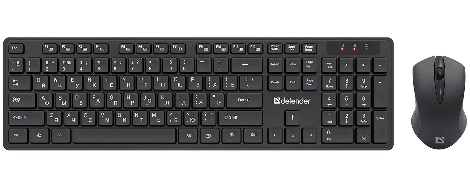 Изображение товара Беспроводной набор мышь и клавиатура Defender Lima C-993 RU черный