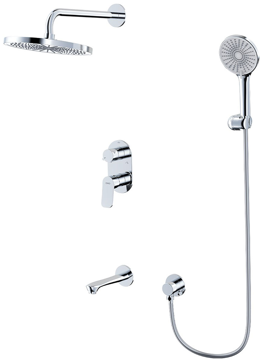 Изображение товара Встраиваемая душевая система AWP Teza S0822C тропический душ хром