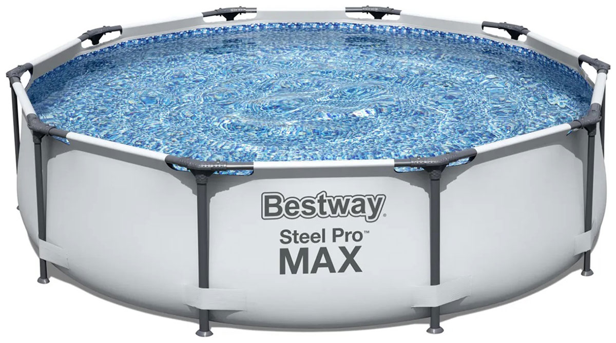 Изображение товара Каркасный бассейн BestWay Steel Pro Max, 305х76 см, 4678 л, фильтр-насос 1249 л/ч (56408 BW)