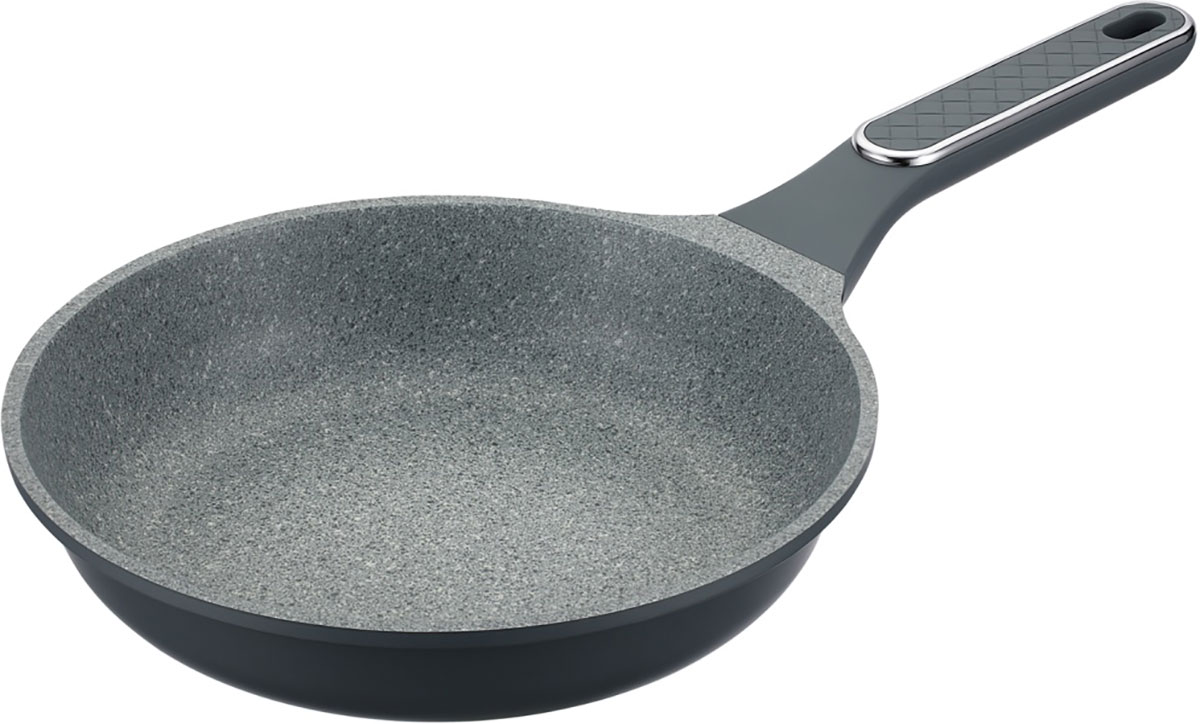 Изображение товара Сковорода индукционная Regent Inox Linea Denim, 28 см, серо-голубой металлик (63-2028)