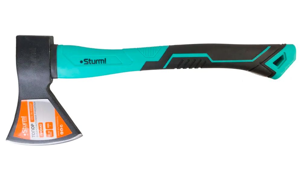 Изображение товара Топор Sturm! ПРОМО, 1000 г, фиберглассовая обрезиненная рукоятка (1015-05-1000SP)