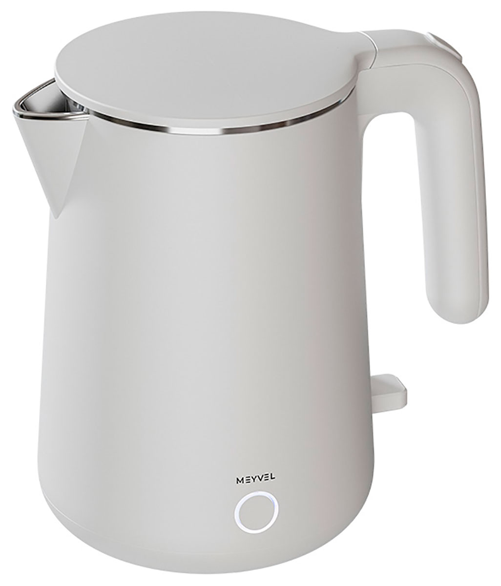 Изображение товара Электрический чайник Meyvel MKE-04T Белый 1 л быстрое кипячение стильный дизайн