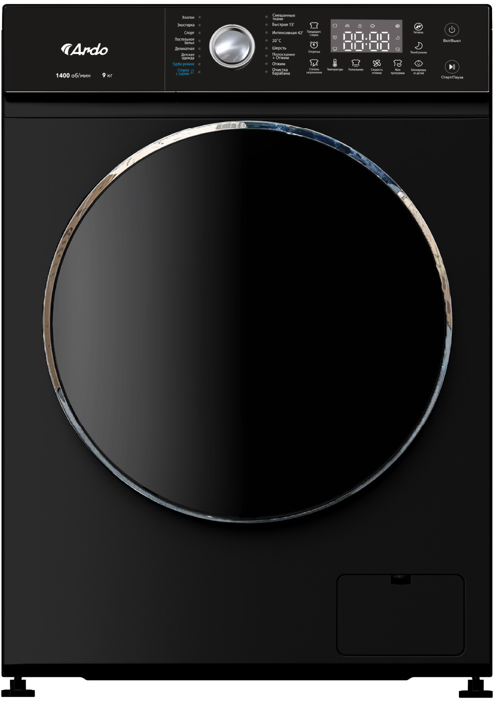 Изображение товара Стиральная машина Ardo WTH91460B2 9 кг фронтальная с паром и дисплеем
