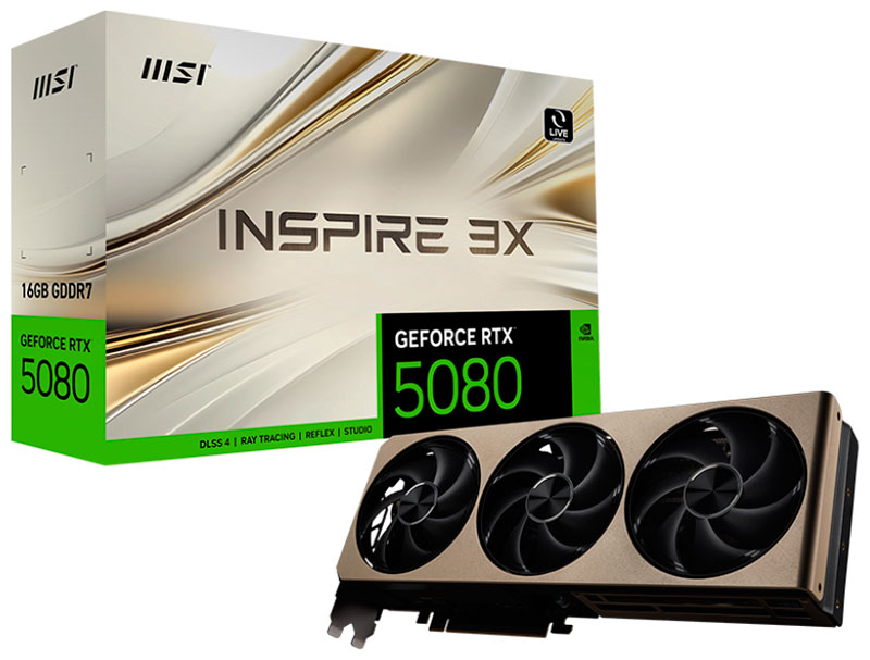 Изображение товара Видеокарта MSI GeForce RTX 5080 16G INSPIRE 3X