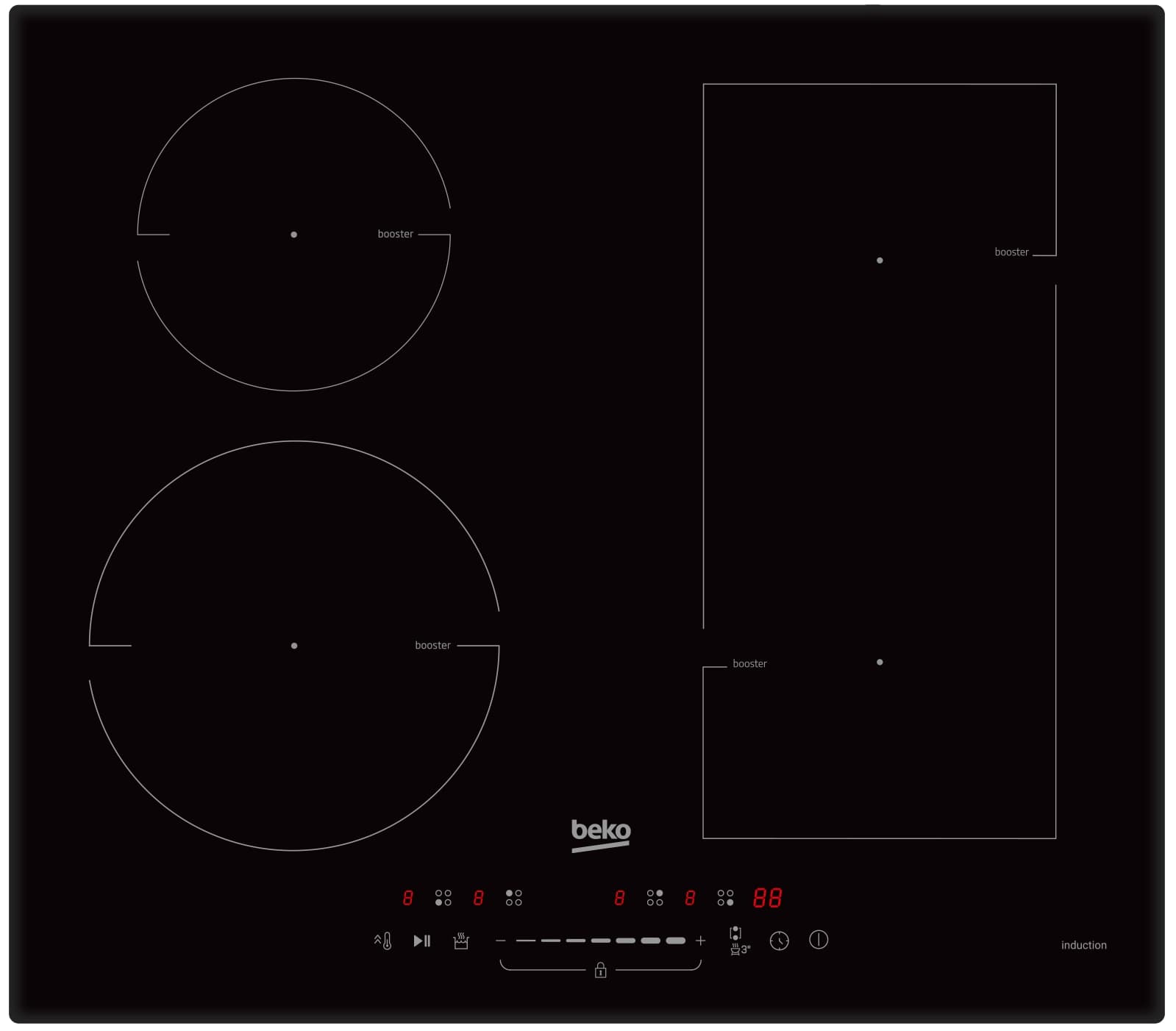 

Электрическая варочная панель Beko HII 64500 FTO, Черный