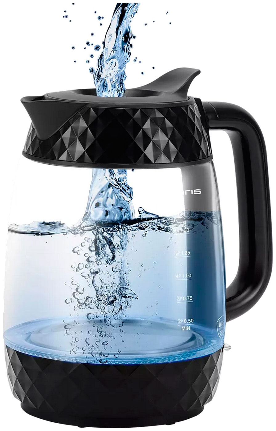 Изображение товара Чайник электрический Polaris PWK 1809CGL Water Way Pro, черный