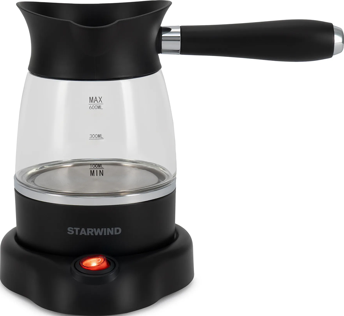 Изображение товара Кофеварка электрическая турка Starwind STG6054, 600 Вт, черный/серебристый
