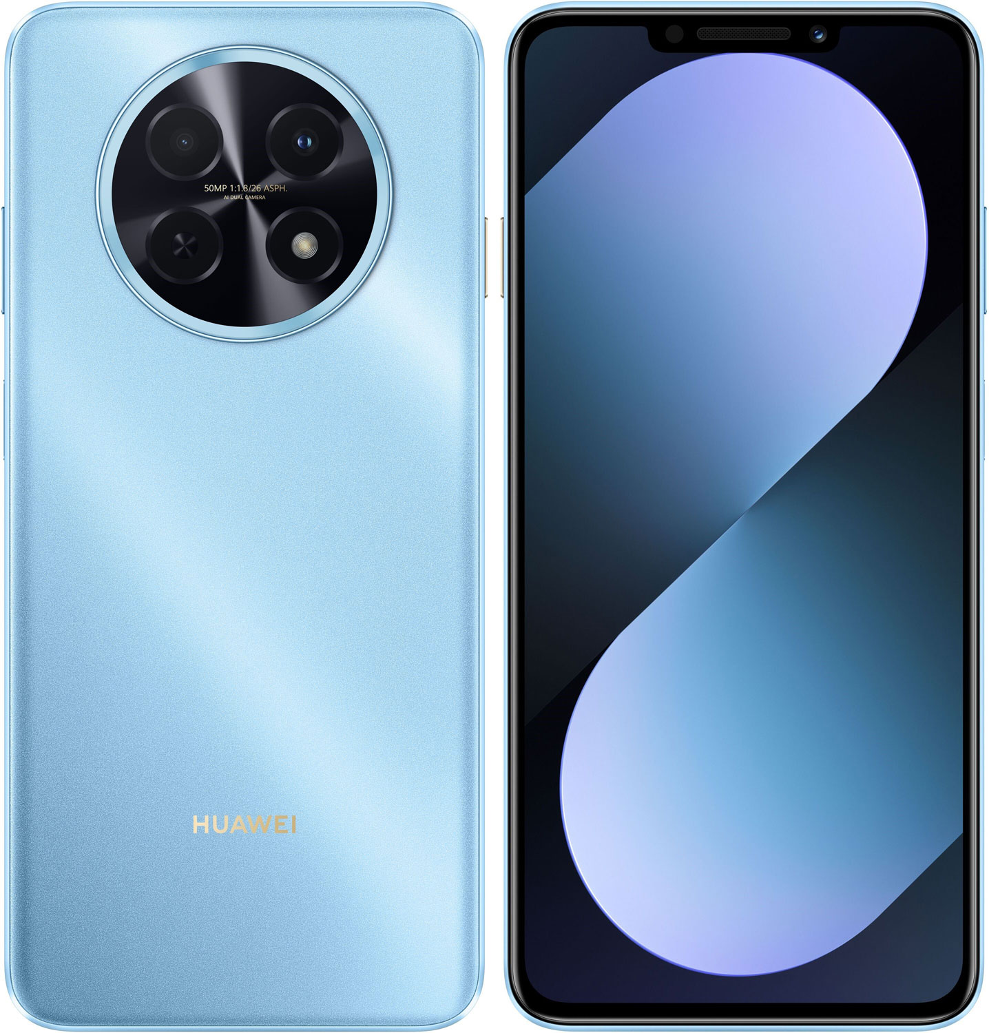Изображение товара Смартфон Huawei nova 14i 8+256Гб голубой кристал 6.95 дисплей IP65 NFC