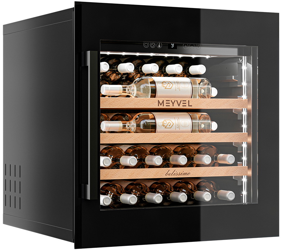 Изображение товара Встраиваемый винный шкаф Meyvel MV31PRO-KBB1, 31 бутылка, компрессор