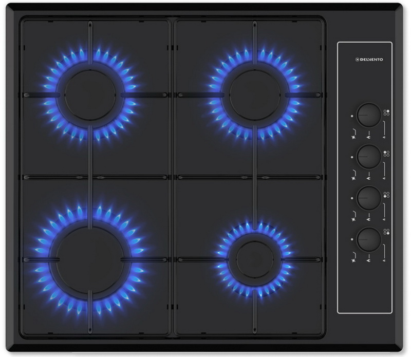 

Газовая варочная панель Delvento V60V40B000, Черное стекло/нержавеющая сталь (с защитным покрытием от следов пальцев)