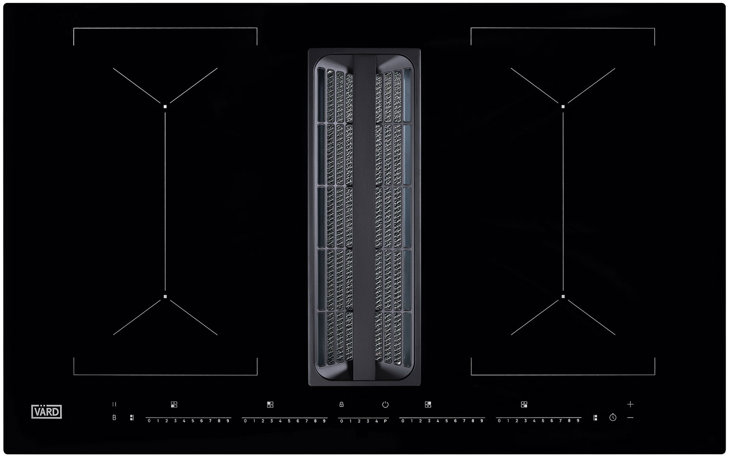 Изображение товара Индукционная варочная панель со встроенной вытяжкой Vard VHH8462B
