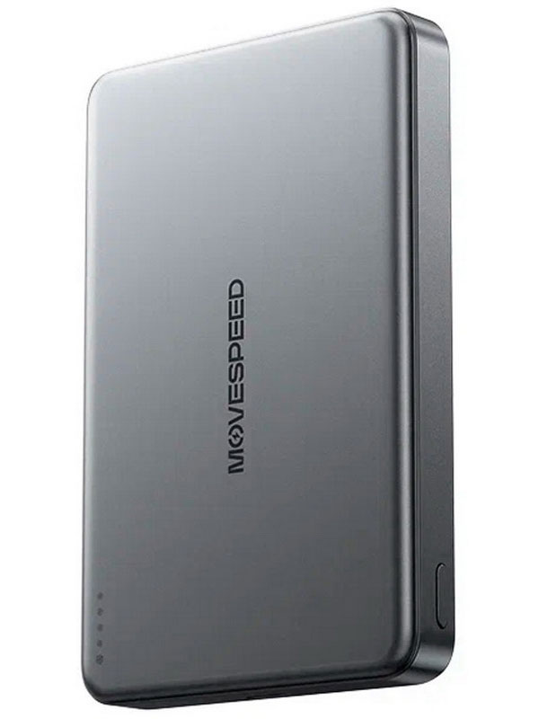 Изображение товара Внешний аккумулятор Movespeed MSP08, Magsafe, Semi-Solid State, CCC, 1 порт USB-C, 10000mah, серый