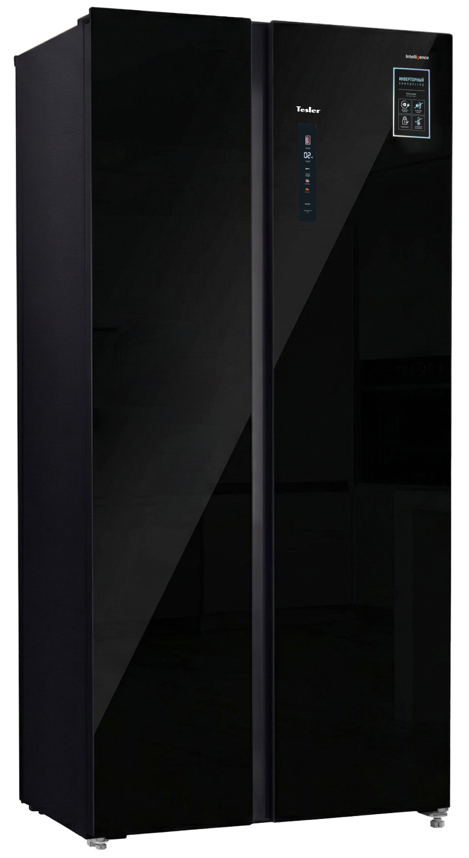Изображение товара Холодильник Side-by-Side Tesler RSD-537BI BLACK GLASS