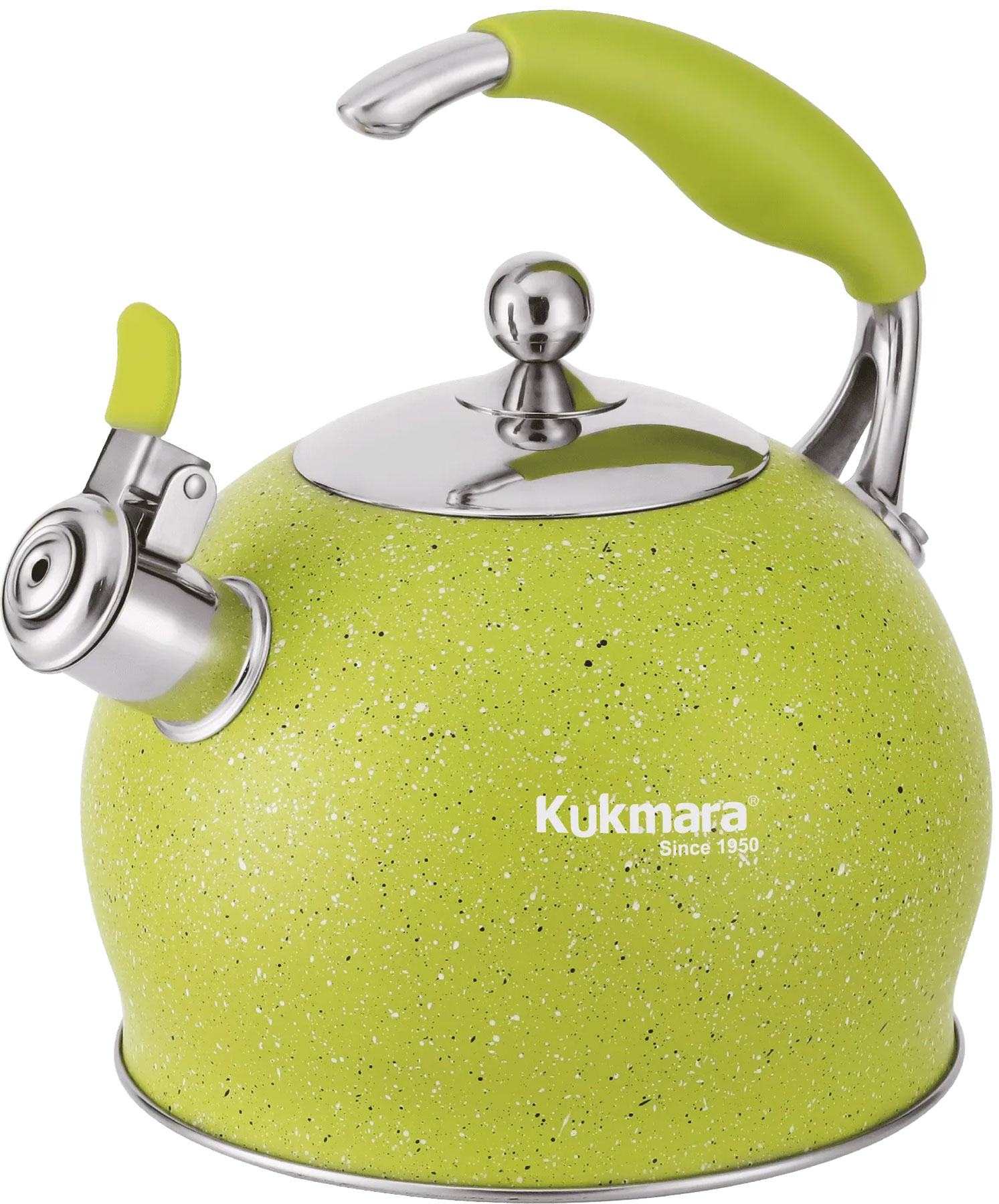 Чайник из нержавеющей стали со свистком Kukmara 3 л Lime Ч-04 3921₽