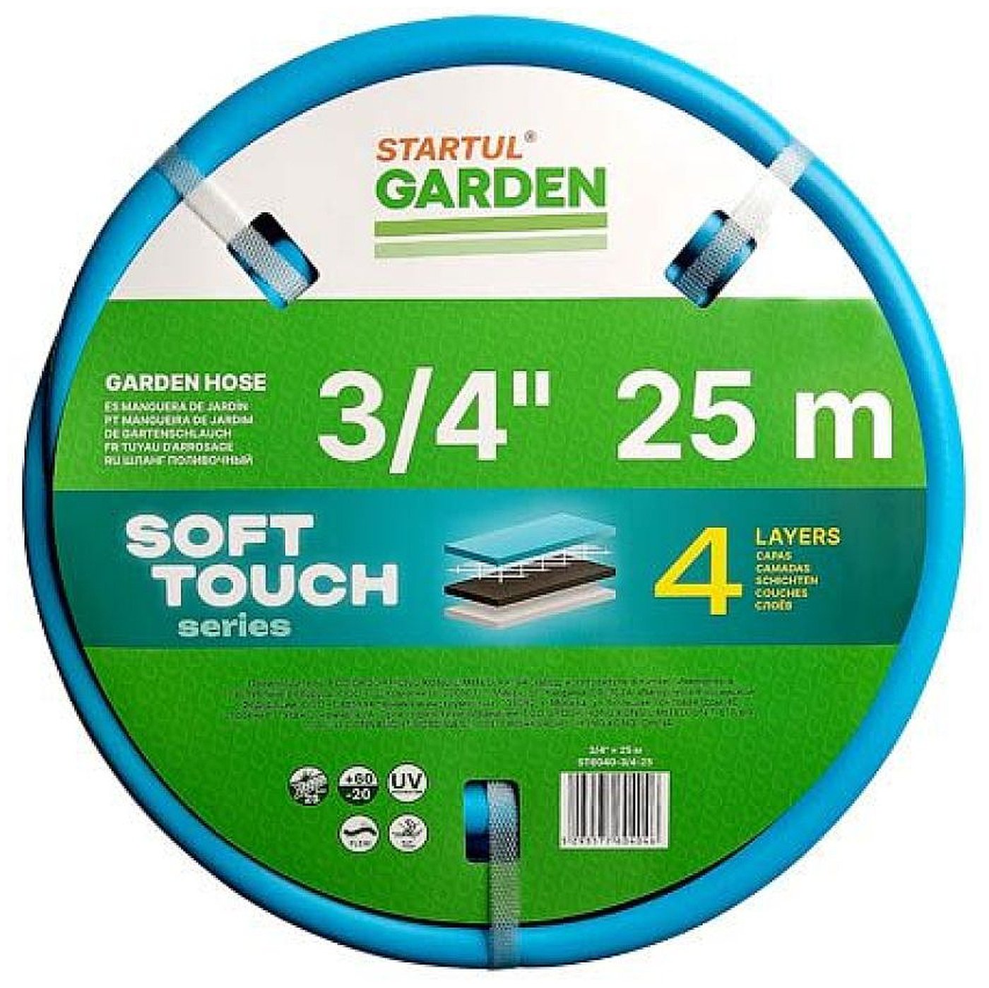 Изображение товара Шланг поливочный Startul 3/4'' 25м GARDEN SOFT TOUCH (ST6040-3/4-25) Изображение товара Шланг поливочный Startul 3/4'' 25м GARDEN SOFT TOUCH (ST6040-3/4-25)