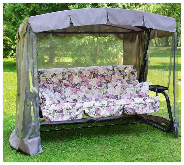 Изображение товара Качели садовые Olsa Турин-2 3-х местные раскладные с москитной сеткой