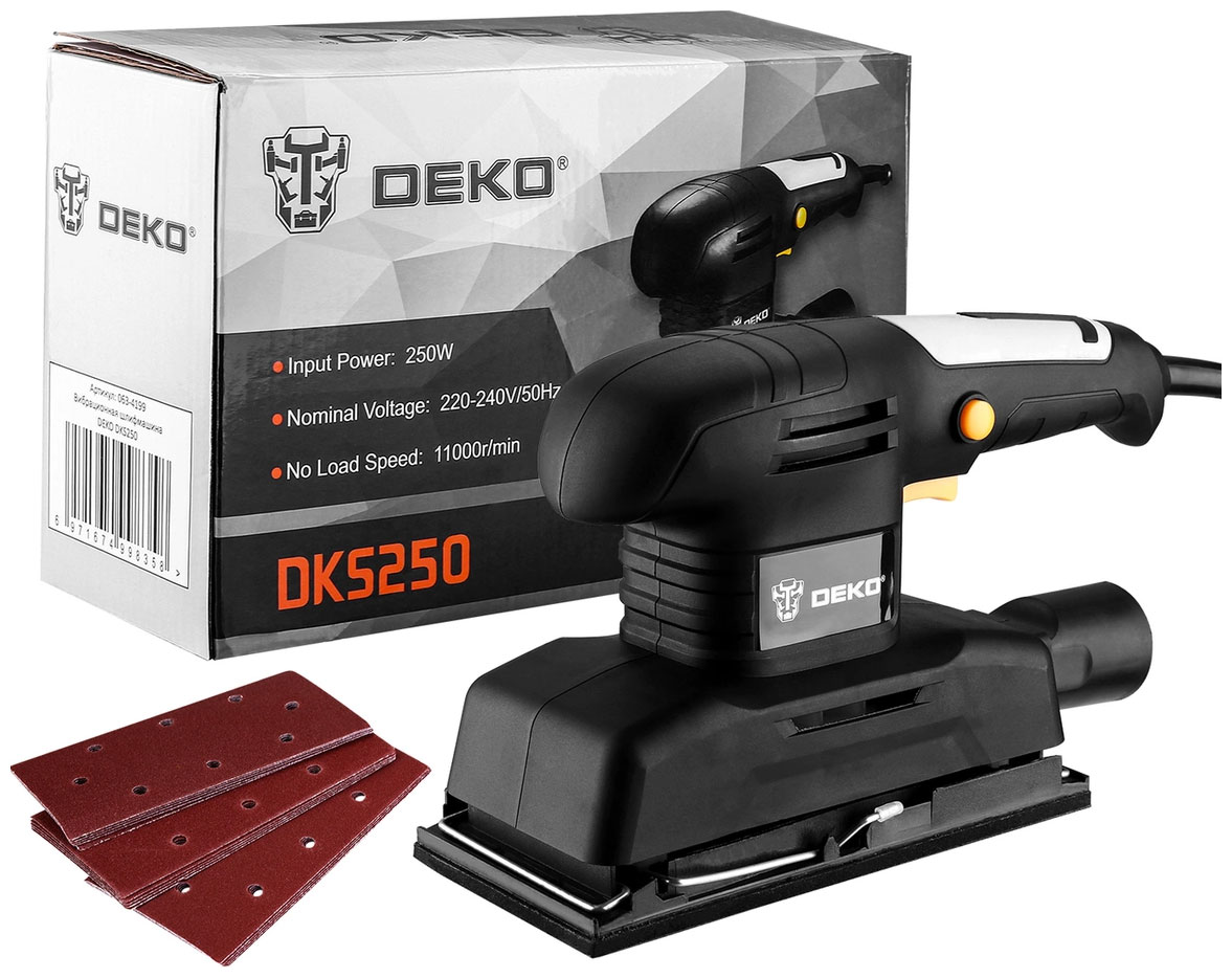 Вибрационная шлифовальная машина Deko DKS250