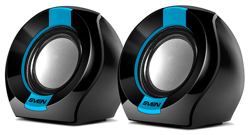 Изображение товара Акустическая система SVEN 150 2.0 черный/синий 5Вт USB подключение