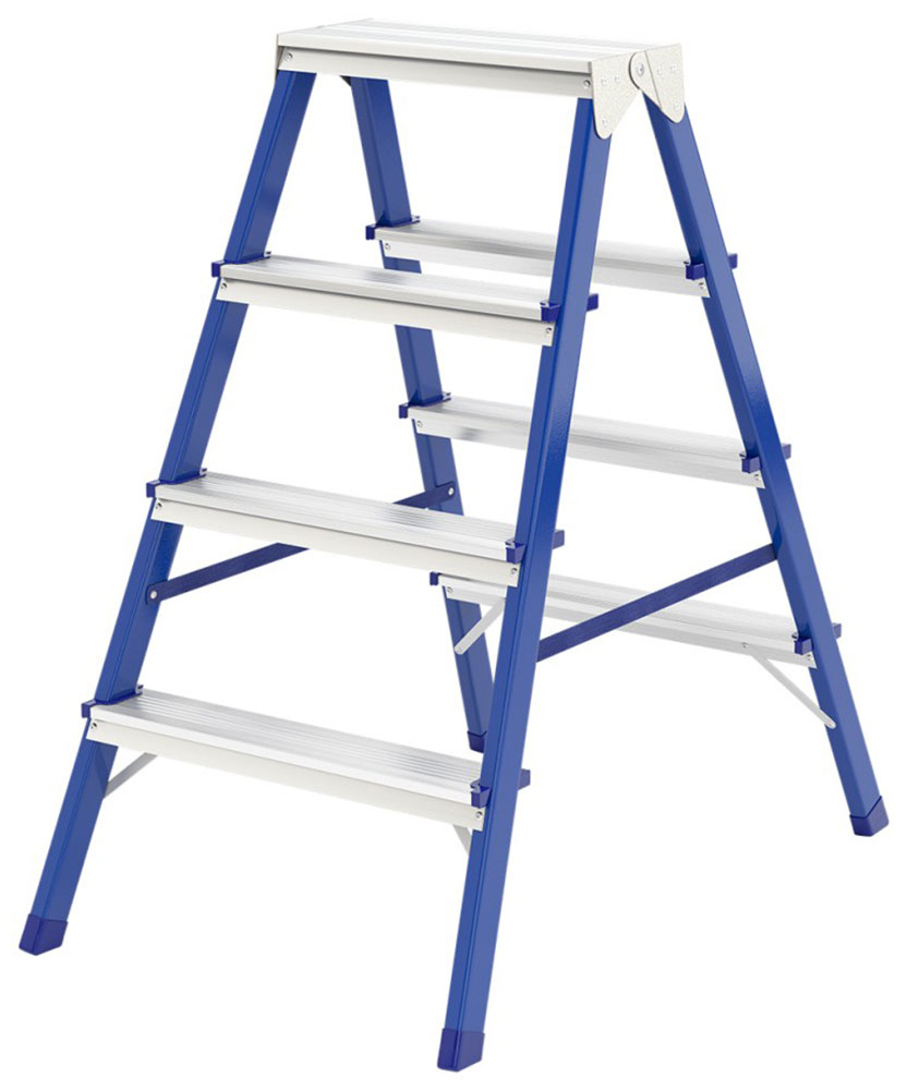 Изображение товара Стремянка Сибртех двусторонняя 4ст., стальная 97934