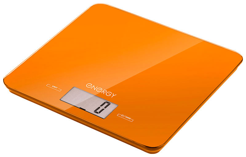 Изображение товара Кухонные электронные весы Energy EN-432 7 кг стекло сенсорные оранжевые