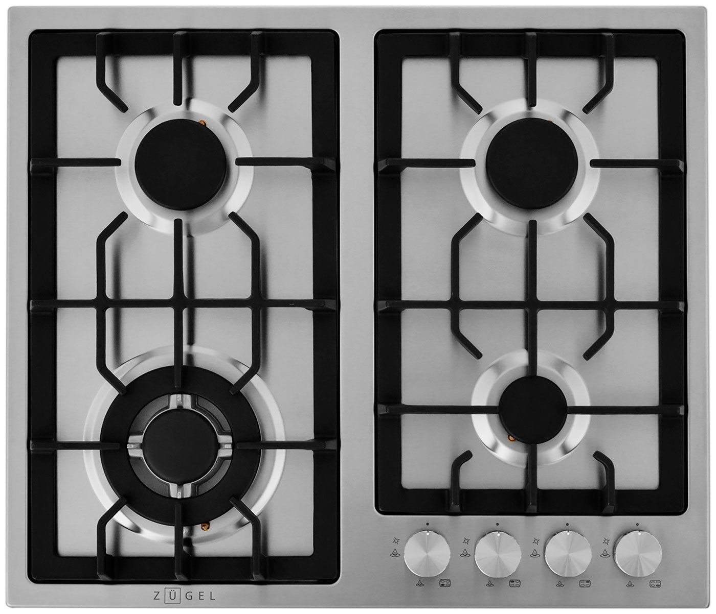 Изображение товара Газовая варочная панель Zugel ZGH601X, стальная