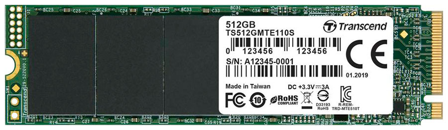 Изображение товара Накопитель SSD Transcend M.2 MTE110S 512 Гб PCIe TS512GMTE110S