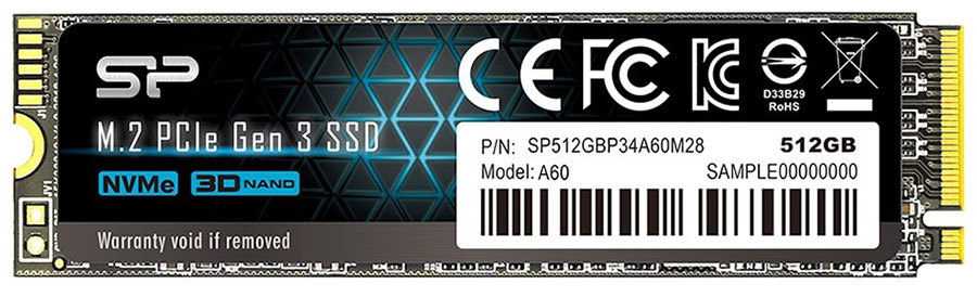 Изображение товара SSD накопитель Silicon Power M-Series M.2 2280 PCI-E x4 512Gb (SP512GBP34A60M28)