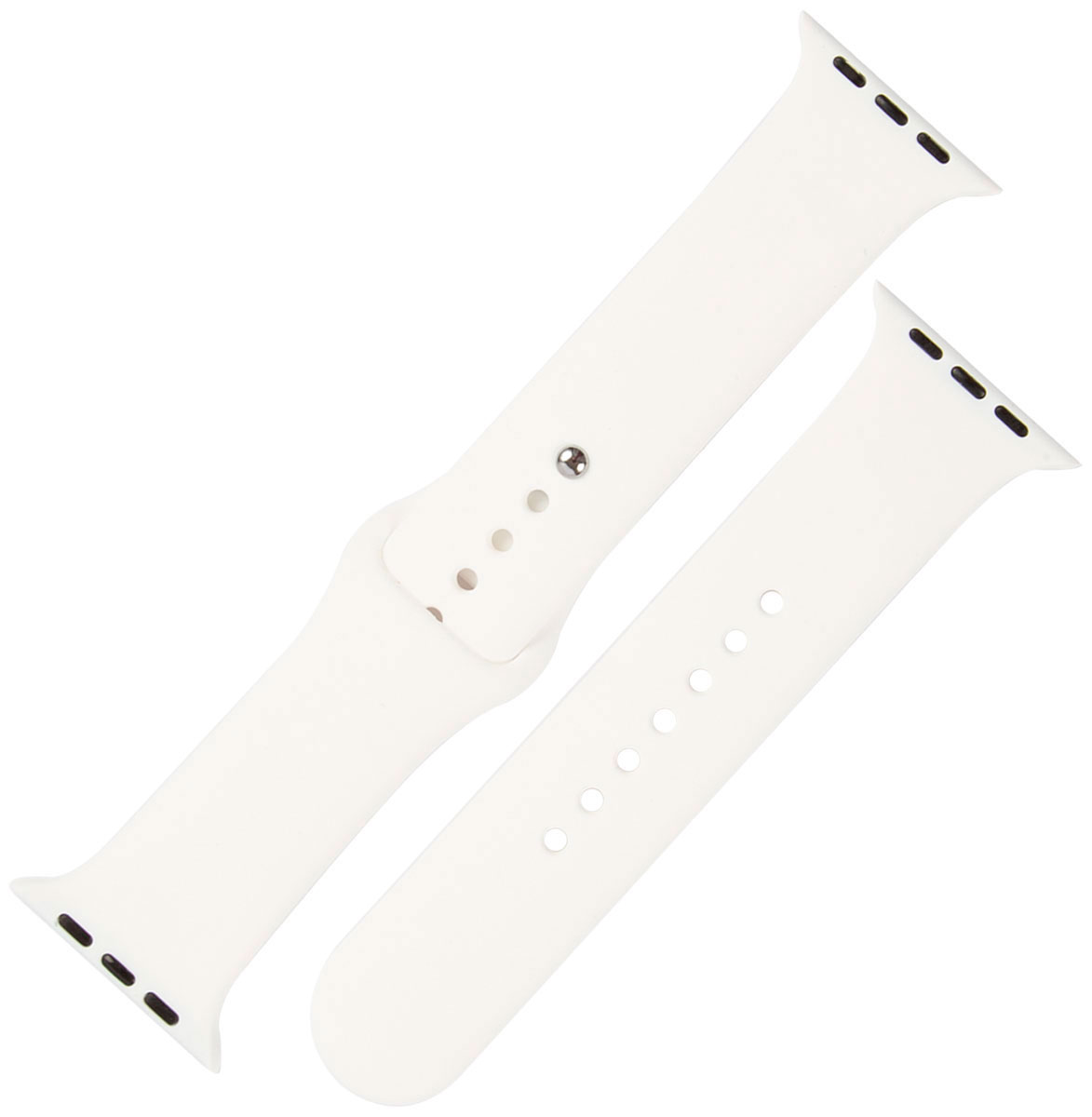 Ремешок силиконовый mObility для Apple watch - 38-40 мм (S3/S4/S5 SE/S6), белый ремешок силиконовый mobility для apple watch – 42 44 мм s3 s4 s5 se s6 яркий желтый