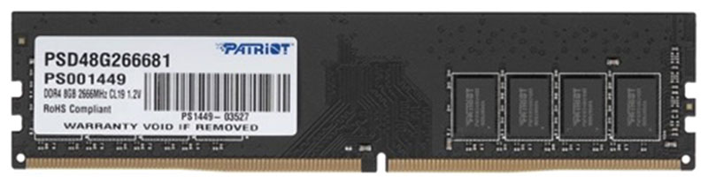 Изображение товара Оперативная память Patriot DDR4 8GB 2666MHz Signature Line PSD48G266681