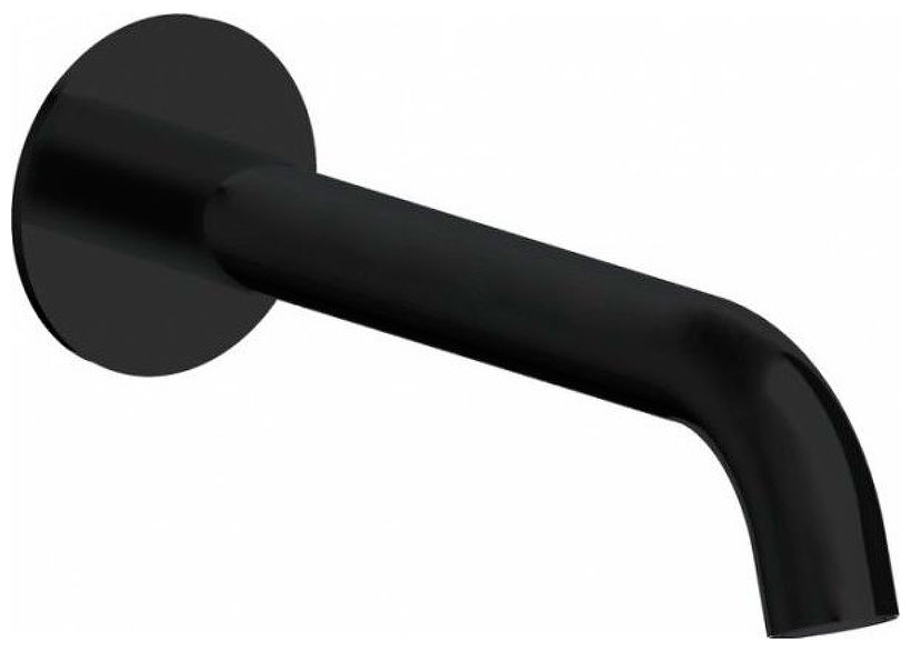 Изображение товара Излив для ванны Aquanet Static AF330-98B черный матовый 20 см с монтажем на стену