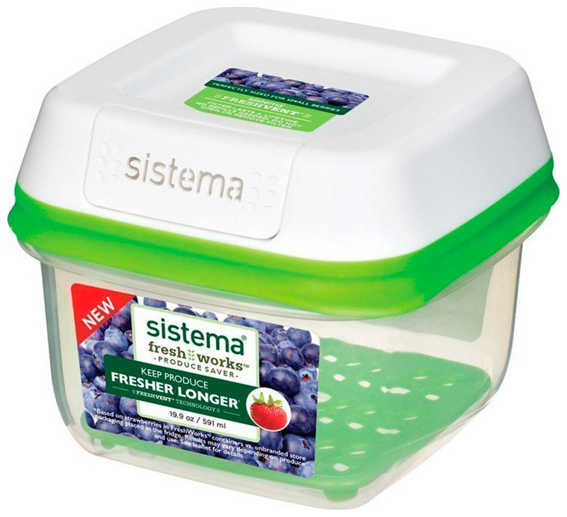 Изображение товара Контейнер квадратный Sistema FRESHWORKS 591мл 53105