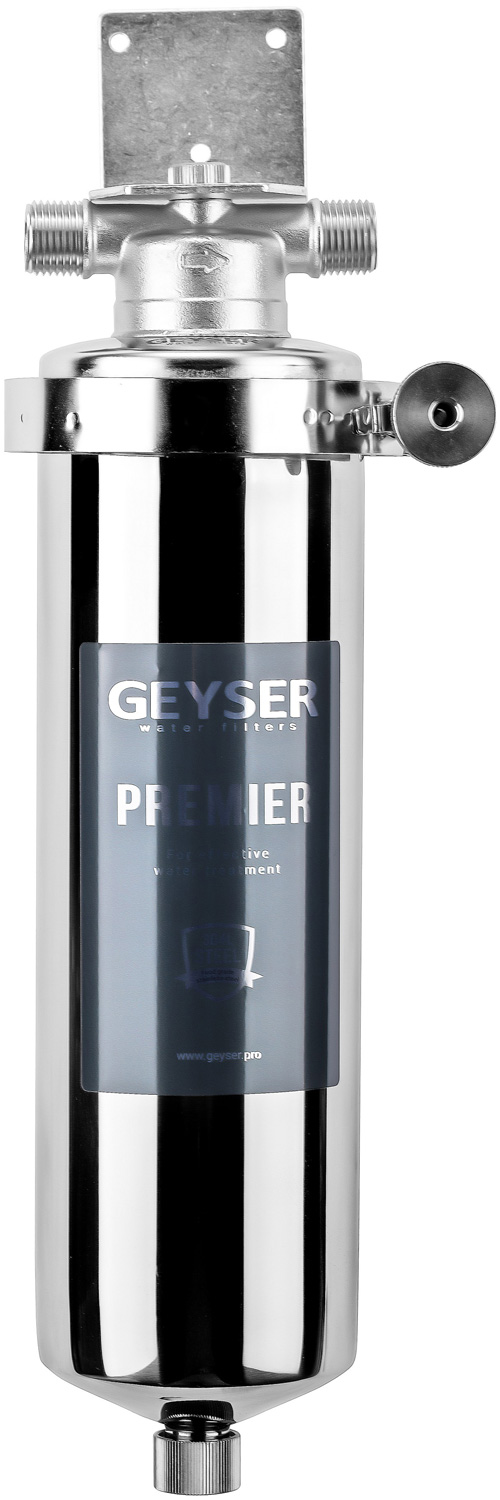 Изображение товара Корпус магистрального фильтра Гейзер Премьер 10SL 1/2 из нержавейки 50752