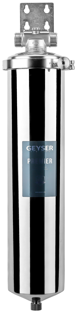 Изображение товара Корпус магистрального фильтра Гейзер Премьер 20ВВ из нержавейки 50755