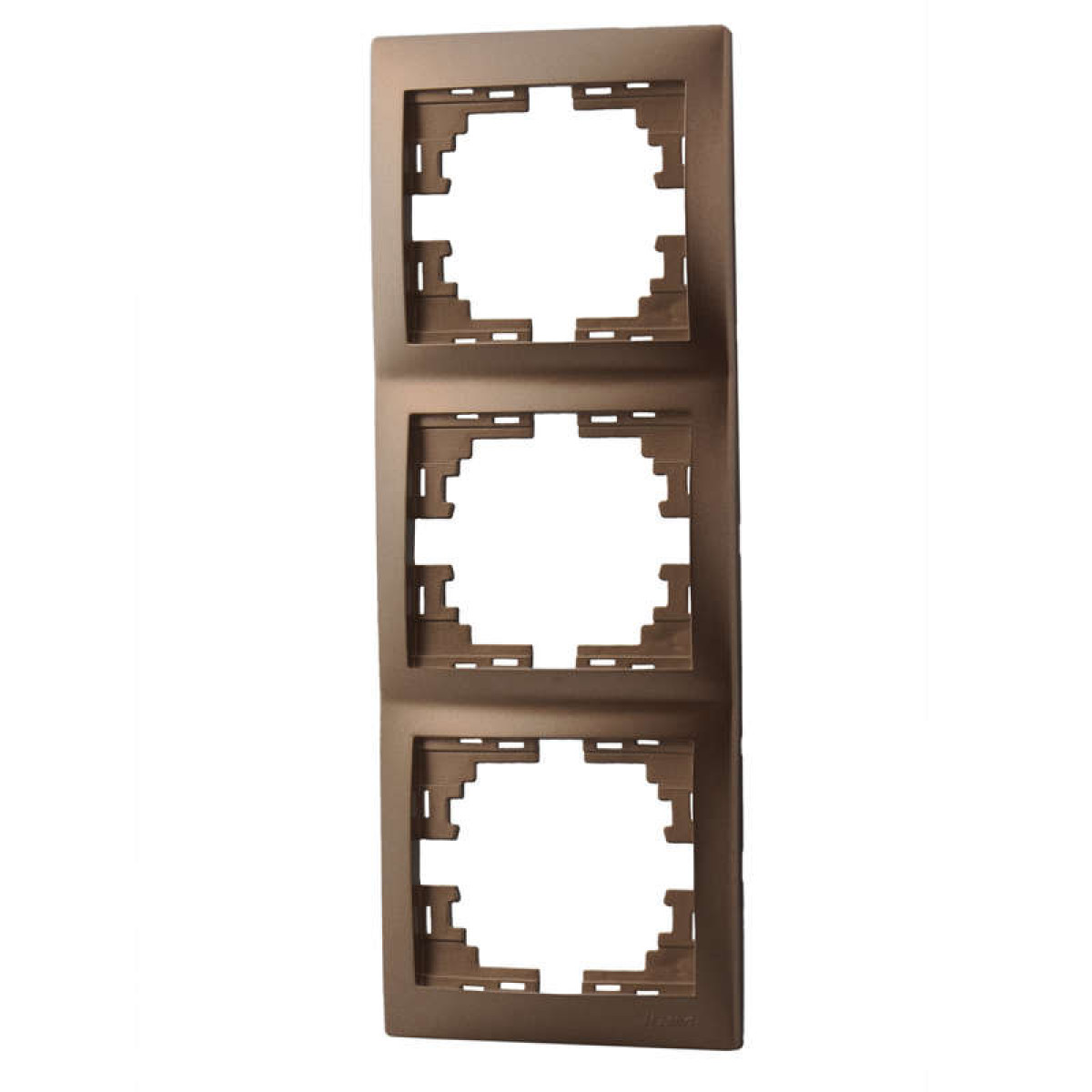 Изображение товара Декоративные рамки и основания для ЭУИ Lezard Mira вертикальные светлая коричневая