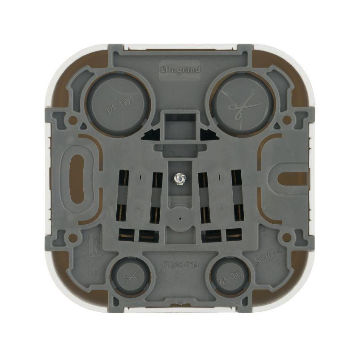 Изображение товара Розетка Legrand Quteo 1-м ОП 16А IP20 защита шторками белая