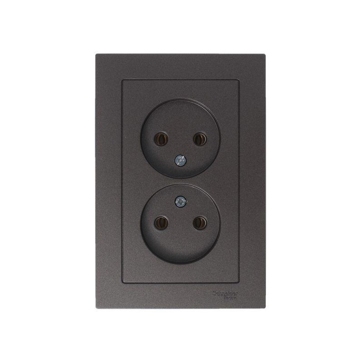 Изображение товара Розетка 2-м СП Systeme Electric AtlasDesign 16А IP20 встраиваемая мокко без заземления