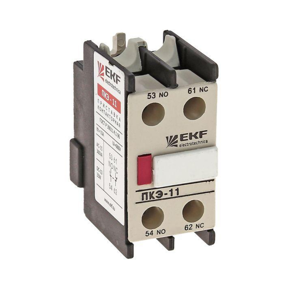 Изображение товара [Приставка контактная] EKF ПКЭ-11 1НО+1НЗ Расширение kontakтов 690В 10A