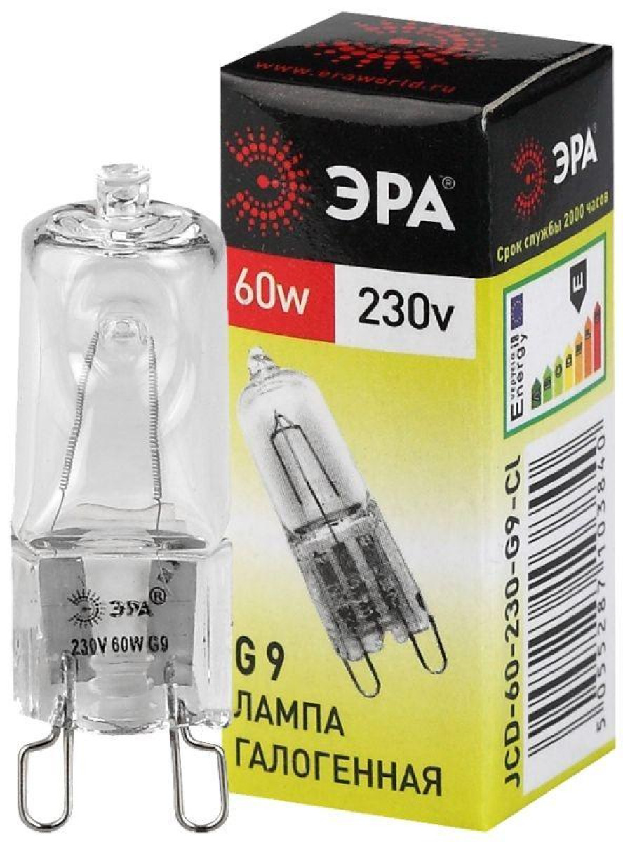 Изображение товара Галогенная лампа ЭРА 60 Вт G9 капсула 230 В высокая яркость