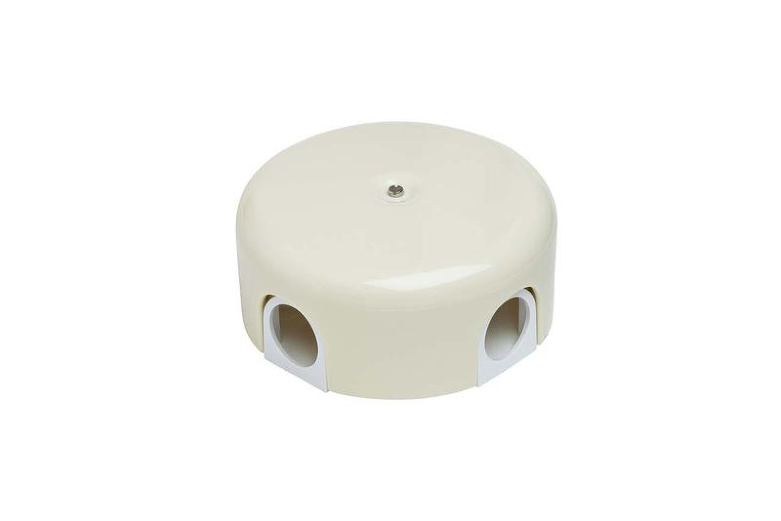 Изображение товара Изделия для электромонтажа Bironi Коробка распределительная d78мм ЛИЗЕТТА (в компл. 4 кабельных ввода) ABS-пластик сл. кость