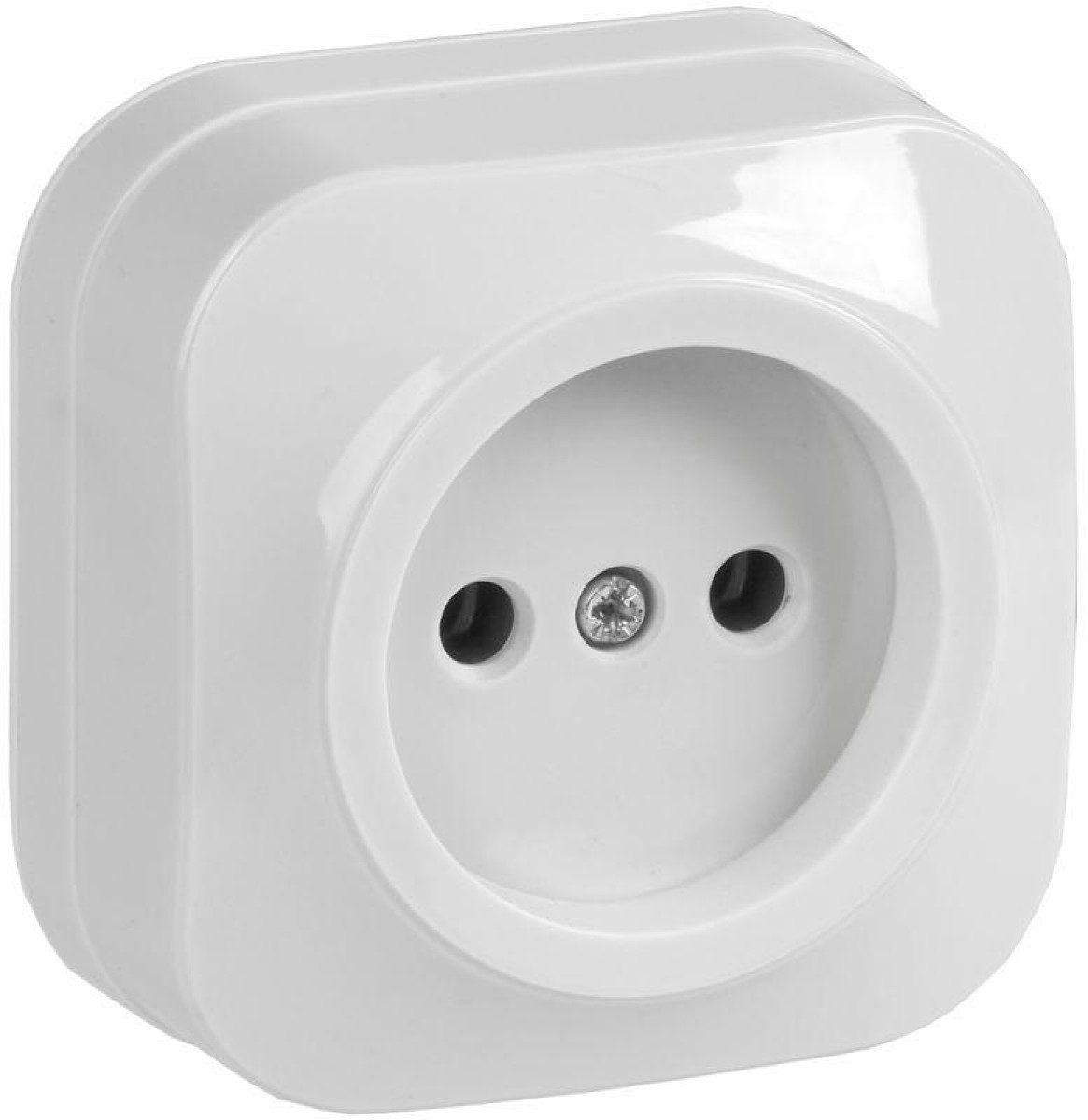 Изображение товара Розетка IEK 1-м ОП GLORY РС20-2-ХБ 10А накладная с защитой от прикосновения