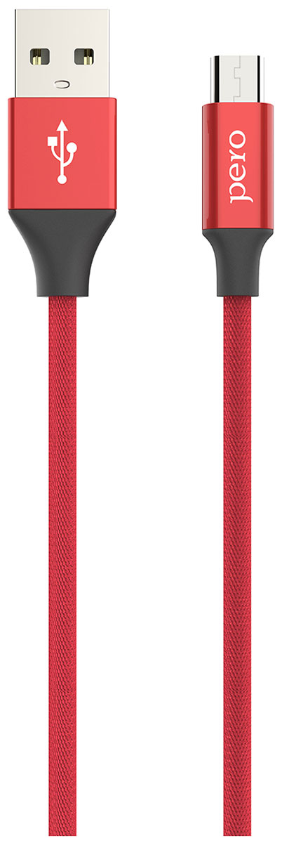 цена Дата-кабель Pero DC-02 micro-USB 2А 1 м красный
