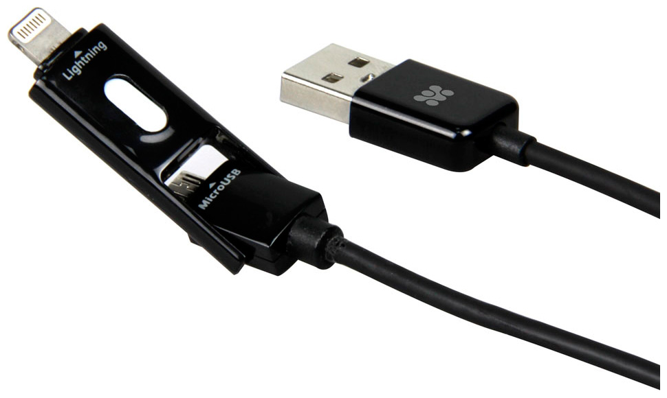 Кабель Promate linkMateDuo чёрный jcd 1 шт для ipod touch 4 громкий динамик гибкий кабель зуммер кольцо замена высокое качество