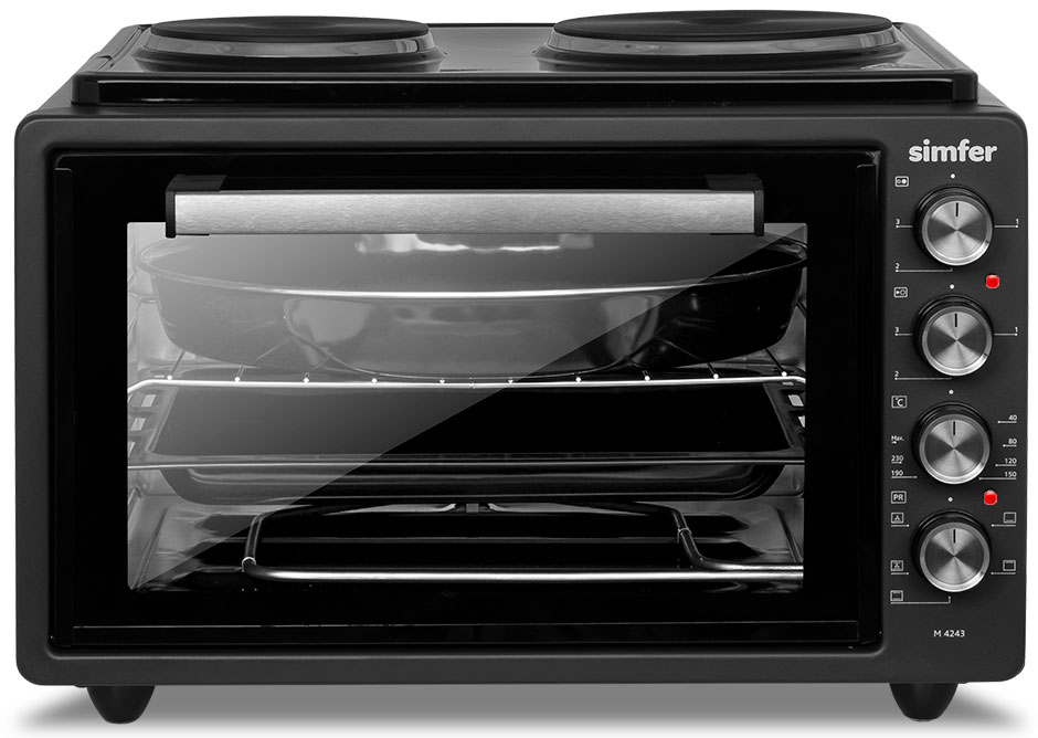 Мини-печь Simfer M4243, чёрный мини печь чудо пекарь эдб 0124 чёрный