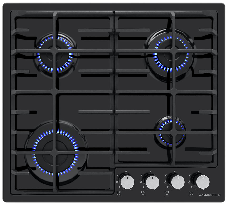 Изображение товара Газовая варочная панель Maunfeld EGHG.64.6CB/G 4 конфорки стекло Турция