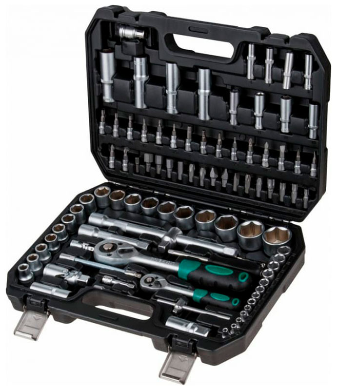 Изображение товара Набор головок и бит Волат 94 пр. 1/4, 1/2, 6 граней (18510-94)