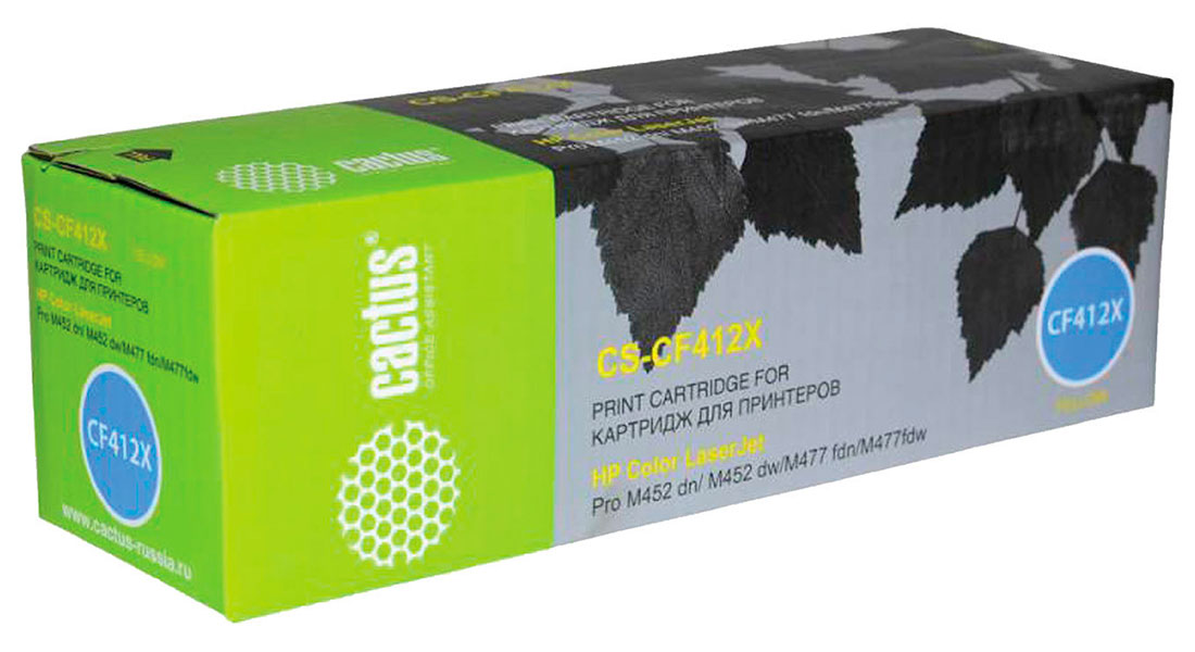 Изображение товара Картридж лазерный Cactus CS-CF412X желтый для HP LaserJet Pro 5000 страниц