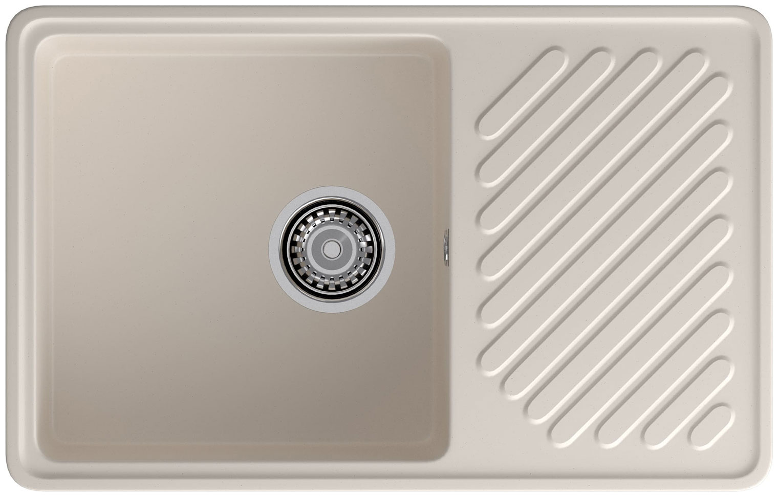 Изображение товара Кухонная мойка GranFest Quarz GF-ZL-52 белая 80 кварц/5 мм