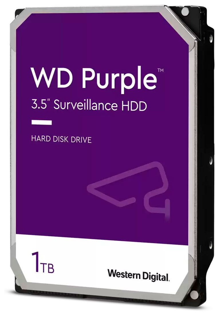 Изображение товара Жесткий диск Western Digital Purple 1ТБ SATA III для видеонаблюдения Изображение товара Жесткий диск Western Digital Purple 1ТБ SATA III для видеонаблюдения