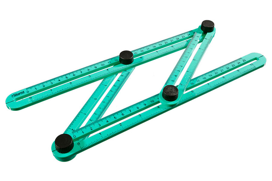 Изображение товара Многофункциональная копировальная линейка Sturm 2040-02-4 600 мм пластик