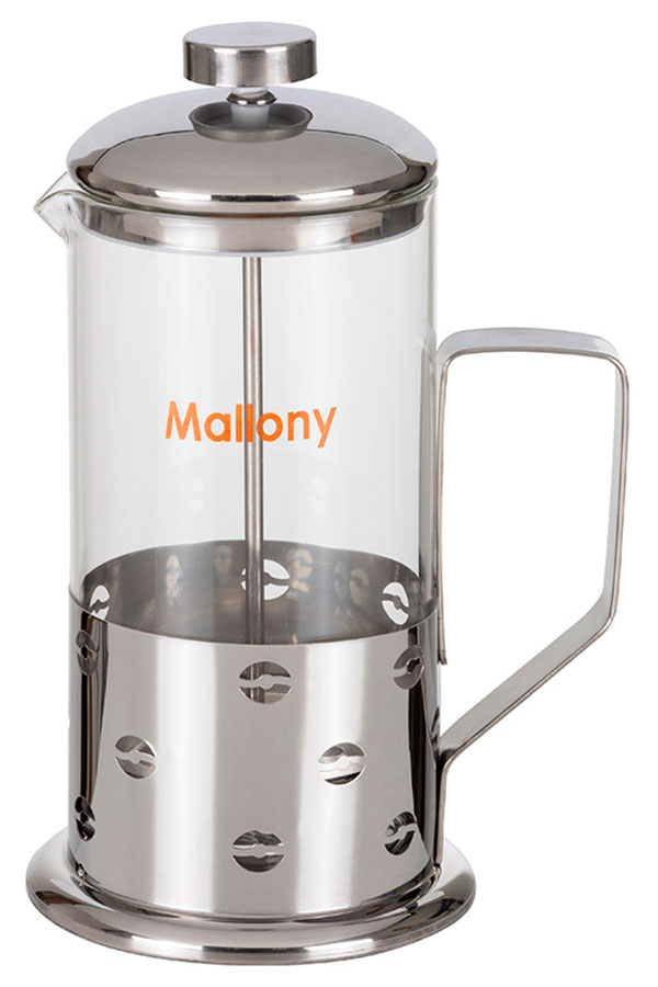 

Френч-пресс Mallony Caffe B535-600ML, 600 мл (950146), Серебристый